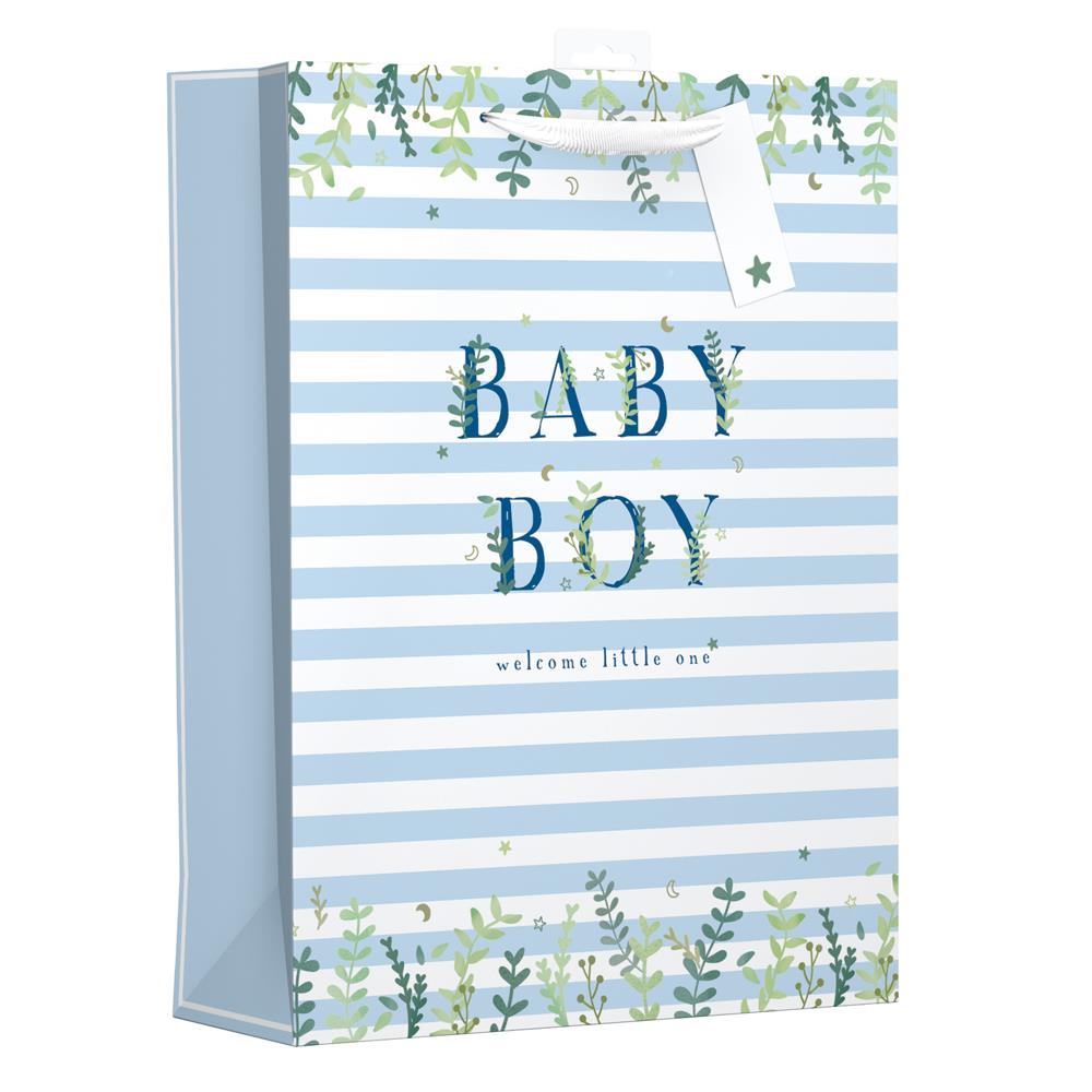 BABY GIRL EXTRA LARGE GIFT BAG - BLUE STRIPE. YALGB63X/1 \\\KD24635