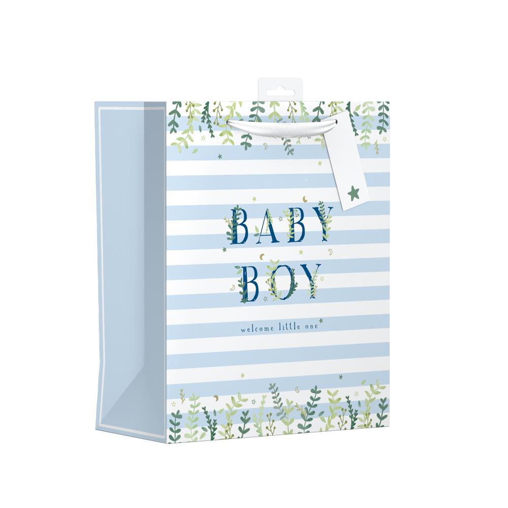BABY GIRL LARGE GIFT BAG - BLUE STRIPE. YALGB63L/1 \\\KD24636