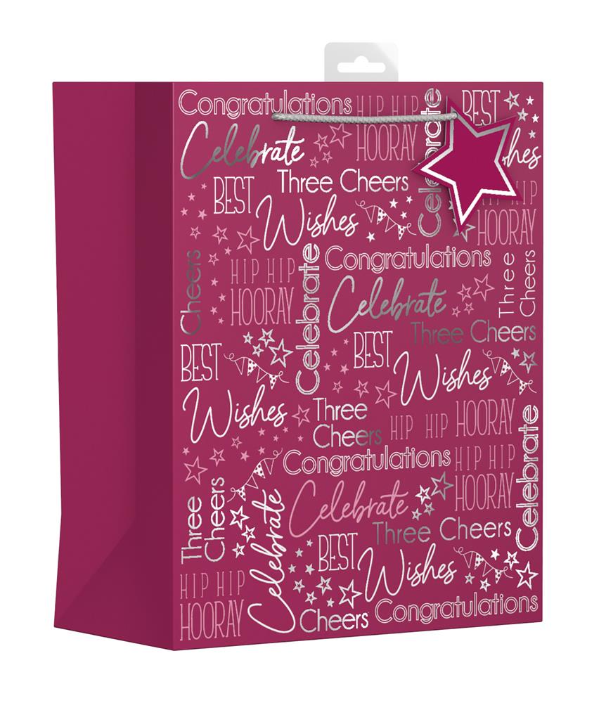 MULTI OCCASION LARGE GIFT BAG - PINK. YALGB42L/1 \\\KD24640