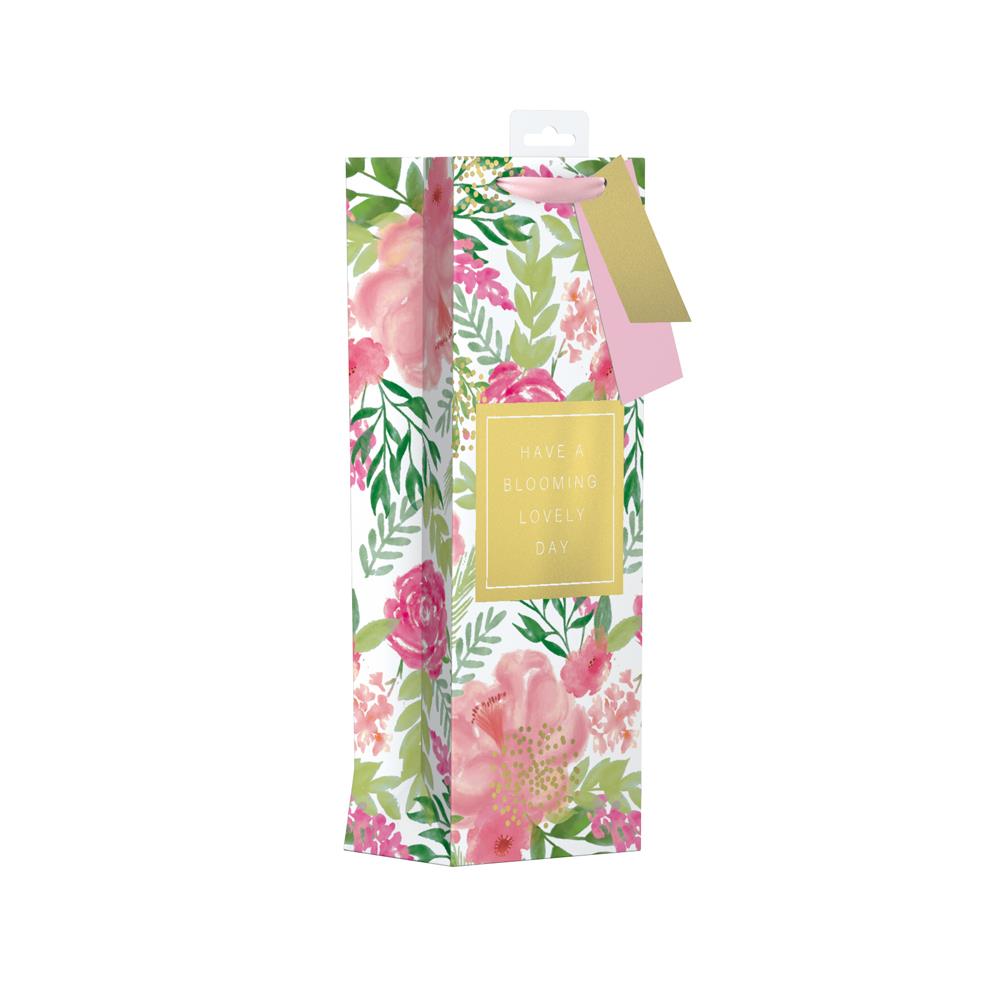 SPRING FLORAL BOTTLE GIFT BAG. YALGB42B/1 \\\KD24645