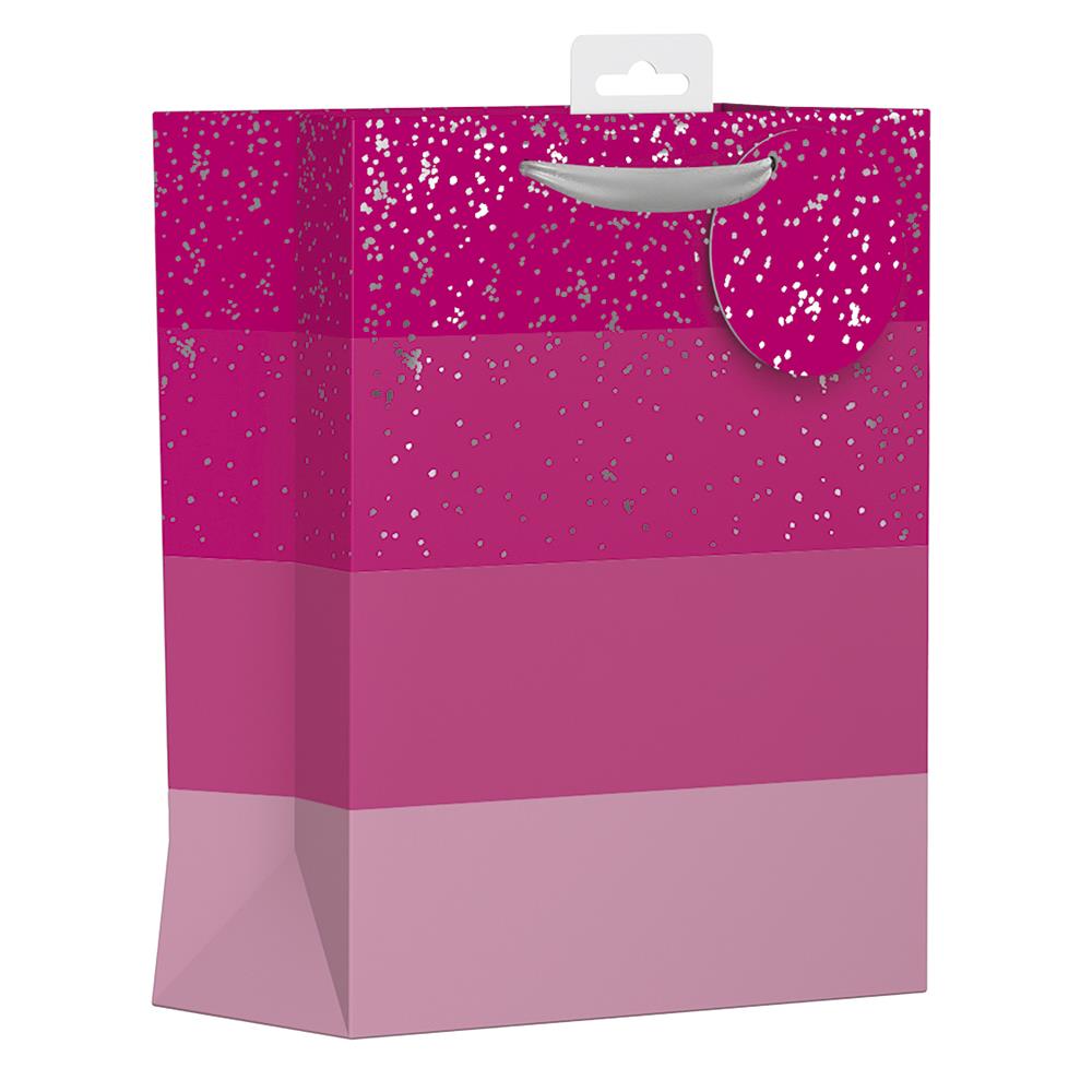 PINK STRIPE MEDIUM GIFT BAG. YAMGB03M \\\KD24649