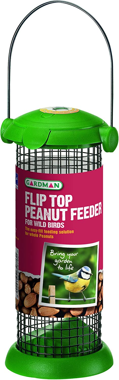GARDMAN GREEN FLIP TOP BIRD PEANUT FEEDER. A01231 \\\KD24664