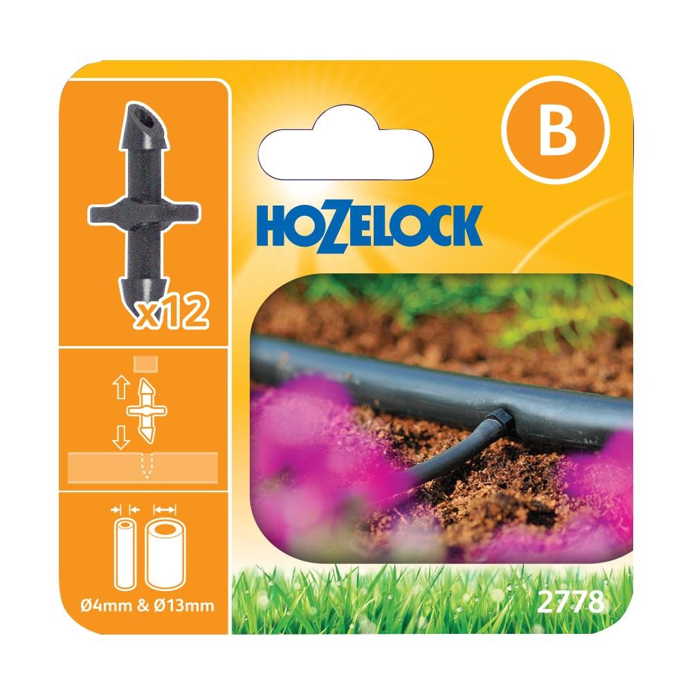 HOZELOCK MICRO IRRIGATION STRAIGHT CONNECTOR 4MM 12/PK. 2778 0012 \\\KD24712