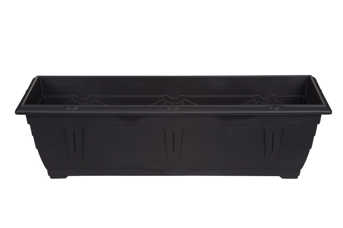WHITEFURZE VENETIAN WINDOW BOX / PLANTER 60CM - BLACK. G020245 \\\KD24770