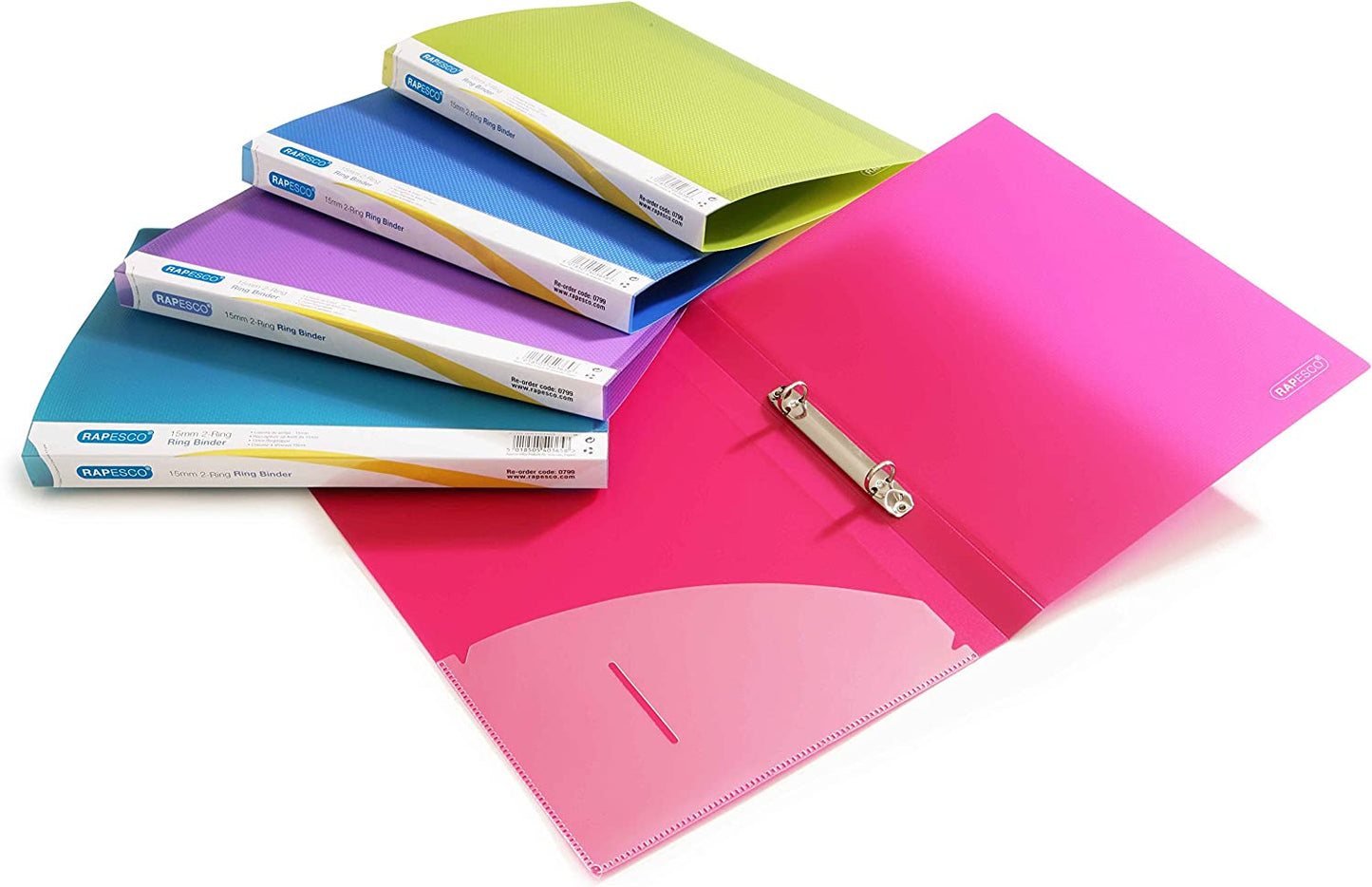 RAPESCO A4 BRIGHT TRANSPARENT RING BINDER. ROP0716 \\\KD24798