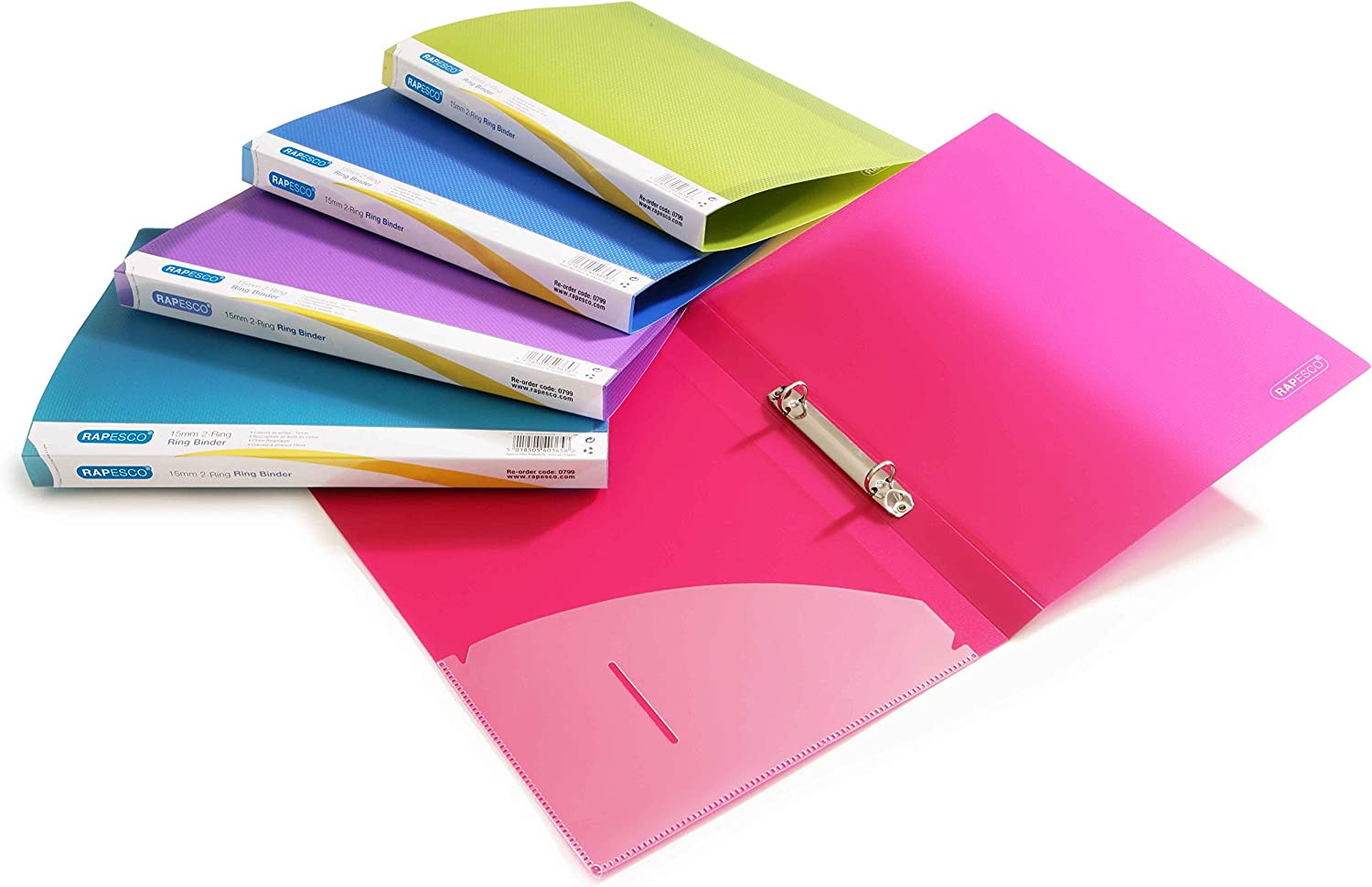 RAPESCO A4 BRIGHT TRANSPARENT RING BINDER. ROP0716 \\\KD24798