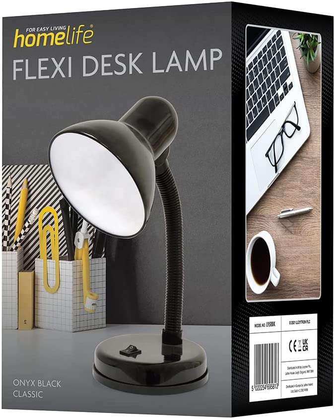 HOMELIFE CLASSIC FLEXI DESK LAMP 35W - BLACK. L958BK \\\KD24830