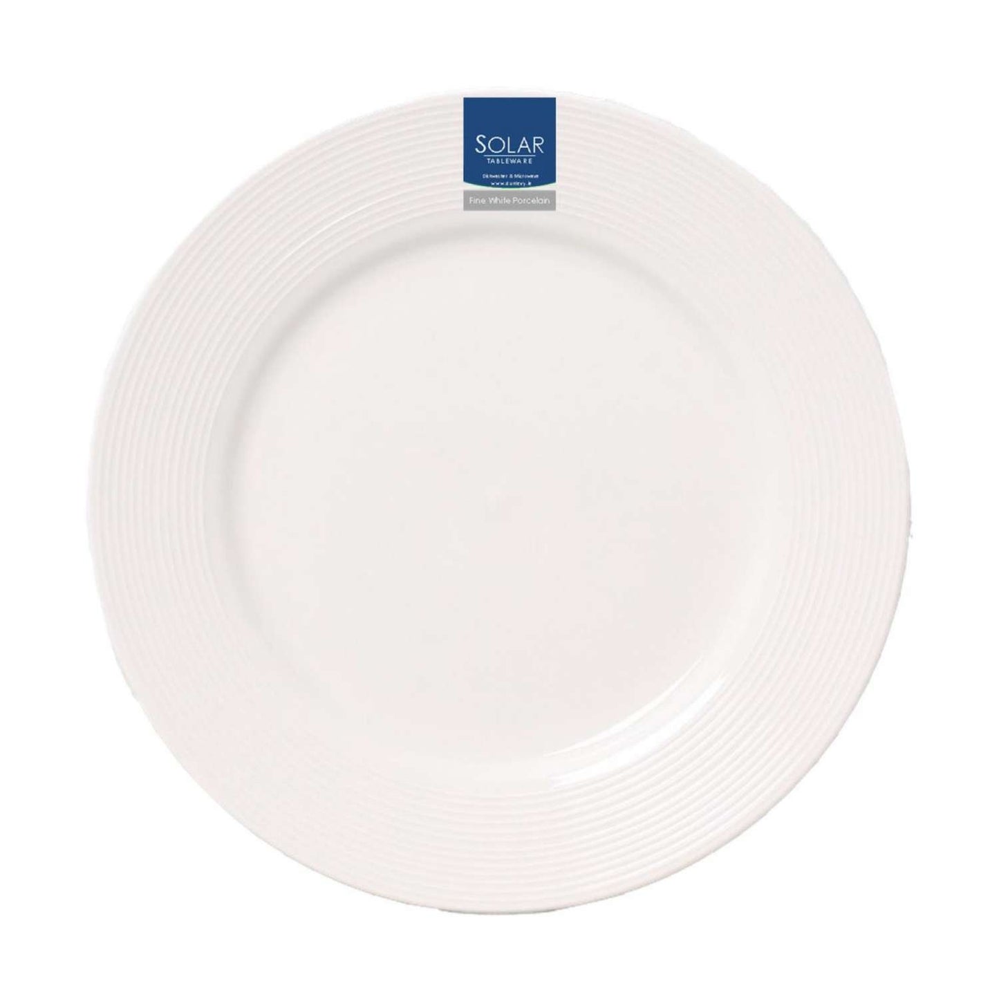 SOLAR WHITE PORCELAIN DINNER PLATE 10.5 INCH / 26.5CM. DE7010 \\\KD24851