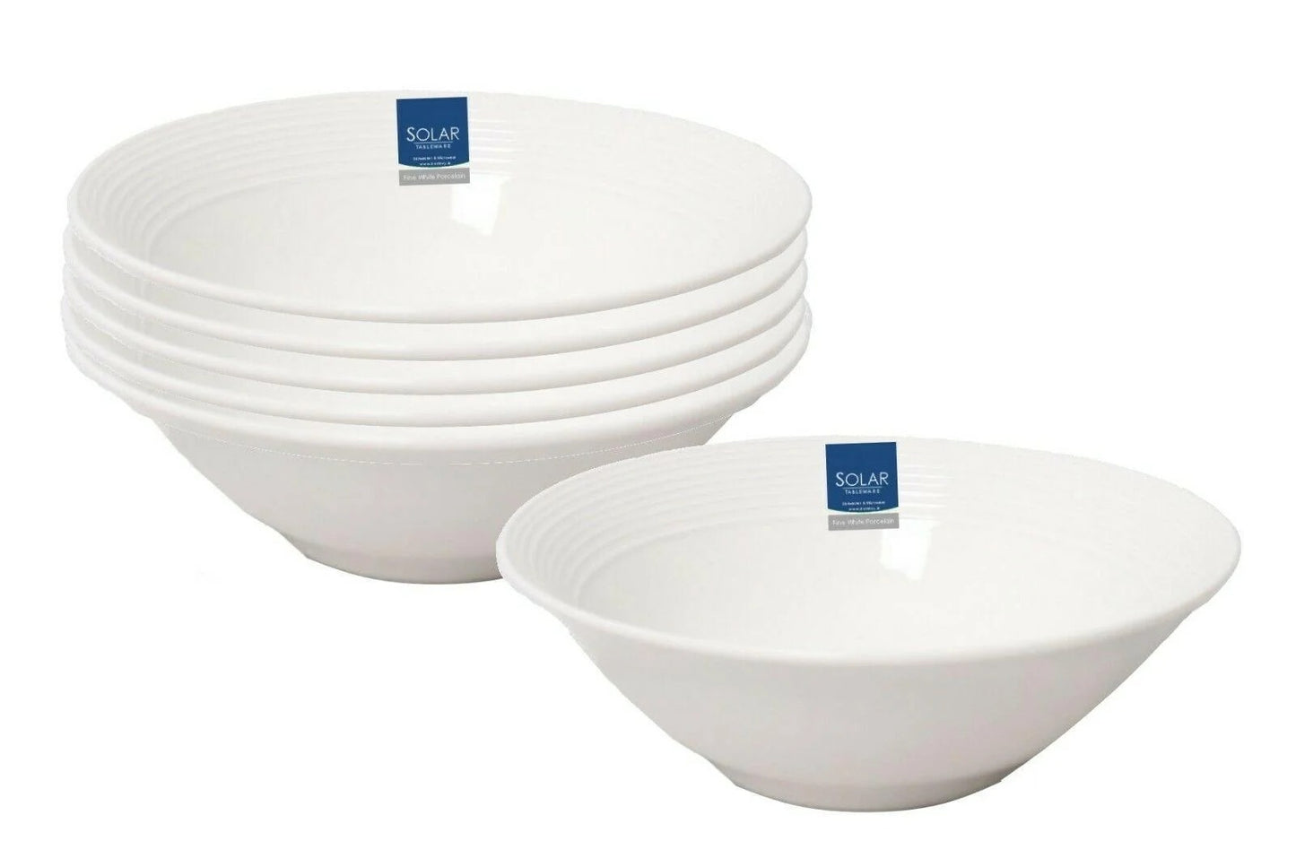SOLAR WHITE PORCELAIN CEREAL BOWL 7" / 17CM. DE7007 \\\KD24853