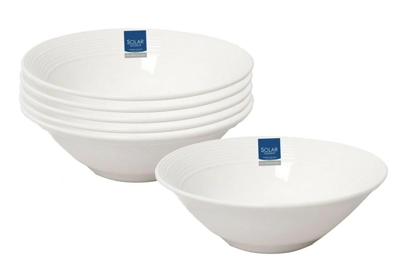 SOLAR WHITE PORCELAIN CEREAL BOWL 7" / 17CM. DE7007 \\\KD24853