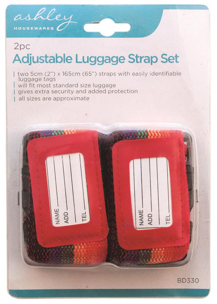 ASHLEY ADJUSTABLE LUGGAGE STRAP 2/PK. BB-BD330 \\\KD24854