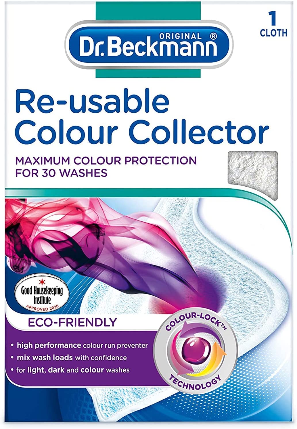 DR BECKMANN RE-USABLE COLOUR COLLECTOR CLOTH UP TO 30 WASH. 7521 \\\KD24873