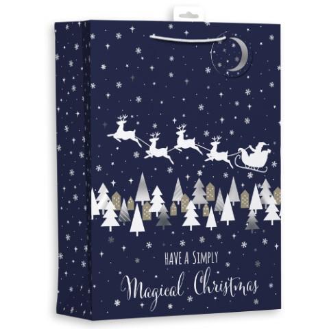 GIFT MAKER EXTRA LARGE CHRISTMAS GIFT BAG - MIDNIGHT MAGICAL CHRISTMAS. GB10X \\\KD24879