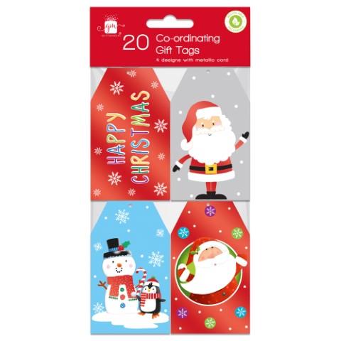 GIFTMAKER NOVELTY CUTE CHRISTMAS GIFT TAGS 20/PK. GT1031 \\\KD24887