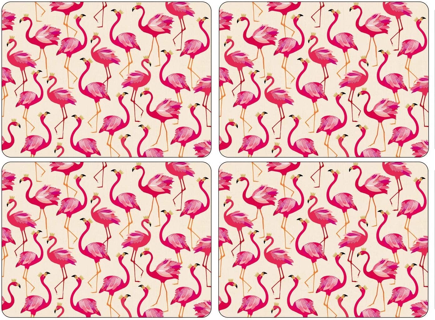 SARA MILLER FLAMINGO PLACEMAT 4/PK. X0010648908 \\\KD24899