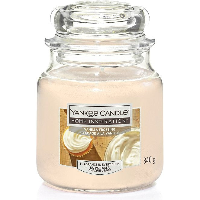 YANKEE MEDIUM JAR VANILLA FROSTING SCENTED CANDLE 340G. YCE1294 \\\KD24916