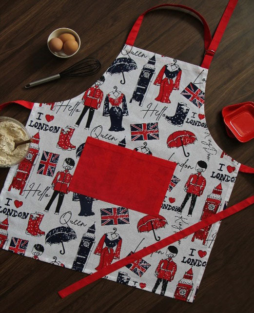 HIGHLANDS KITCHEN / COOKING COTTON APRON 70CM X 80CM - LONDON. LONCA \\\KD24941