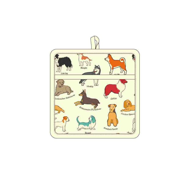 HIGHLANDS COTTON POT HOLDER WITH POCKET - DOG FAITHFUL FRIEND. DOGCPH \\\KD24943