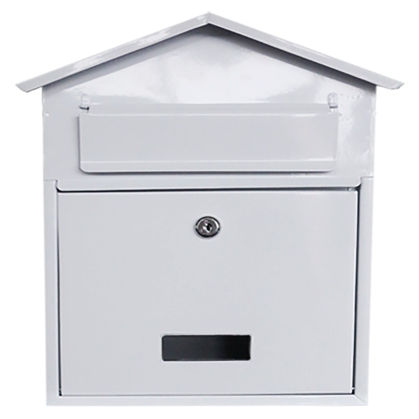 ARBORIA WALL MOUNTED METAL MAIL LETTER BOX / POST BOX - WHITE. POST76WMOB \\\KD24969