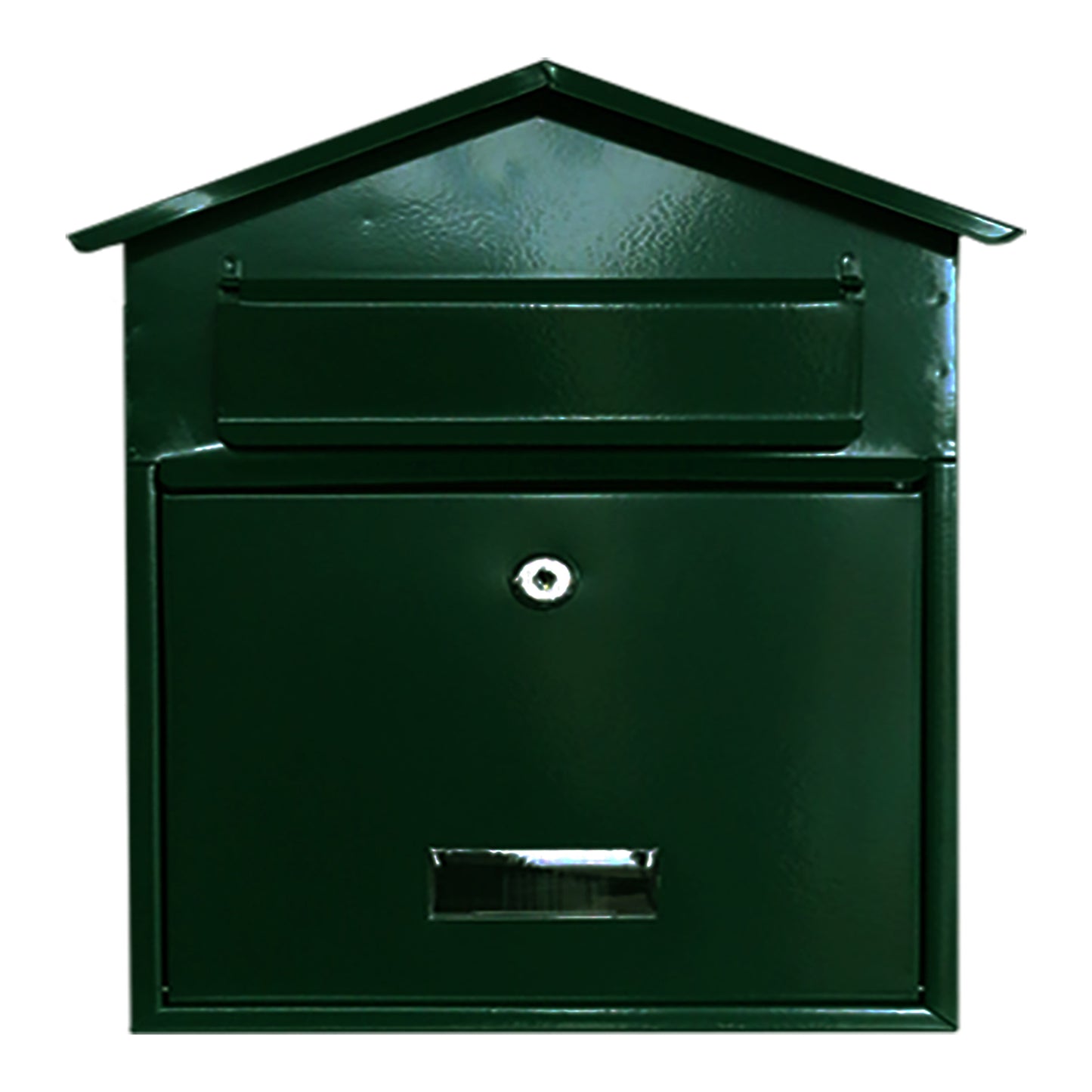 ARBORIA WALL MOUNTED METAL MAIL LETTER BOX / POST BOX - GREEN. POST76G \\\KD24970