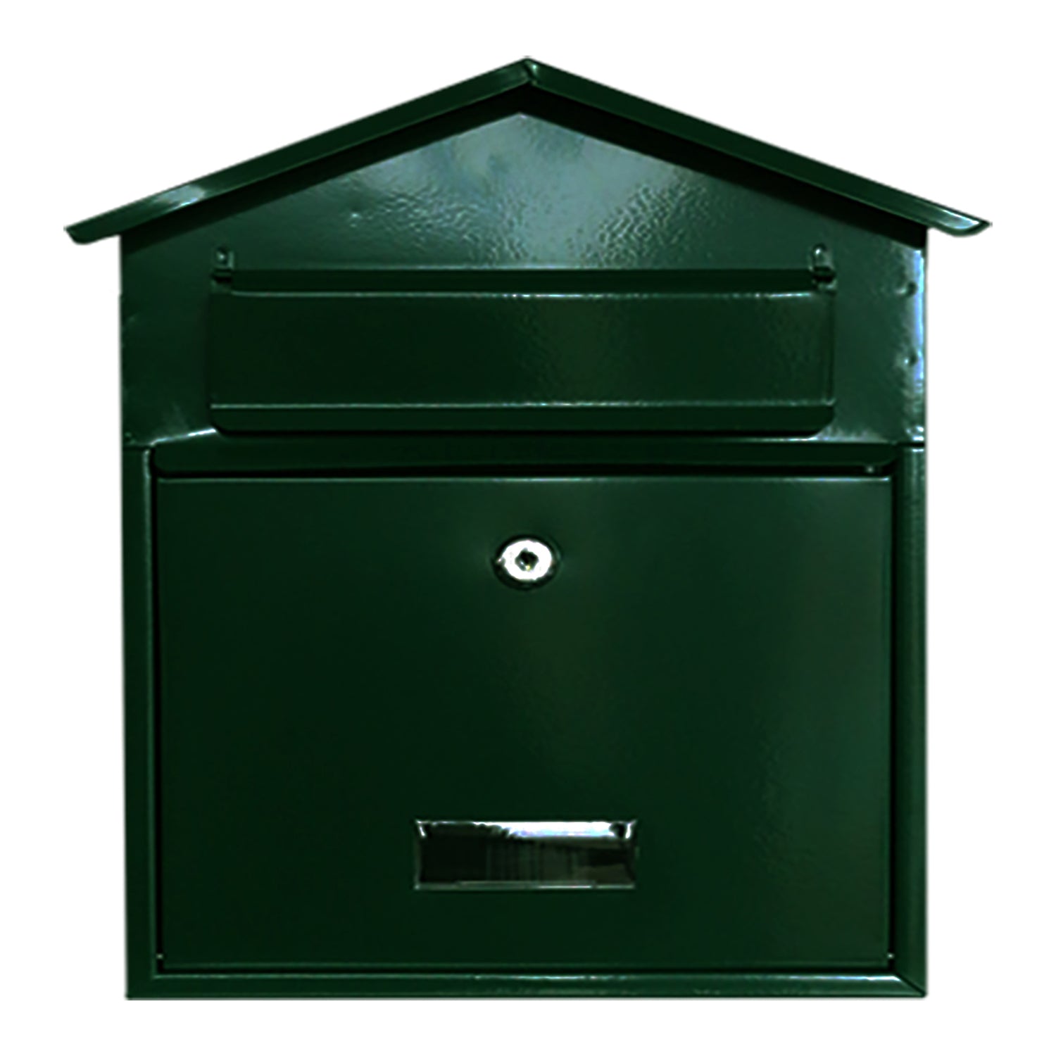 ARBORIA WALL MOUNTED METAL MAIL LETTER BOX / POST BOX - GREEN. POST76G \\\KD24970