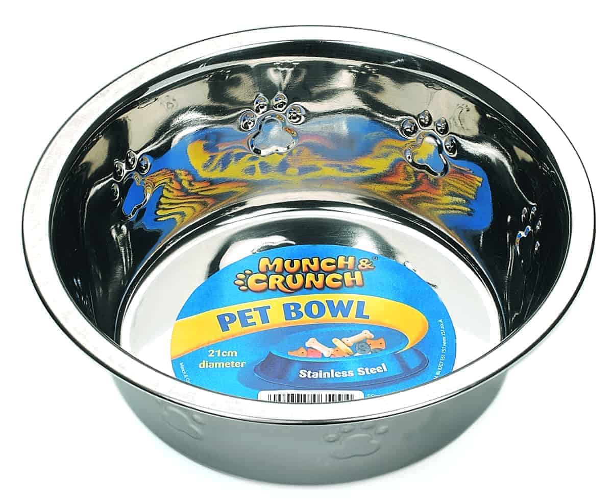 MUNCH CRUNCH STAINLESS STEEL PET BOWL 20CM. MC0026A \\\KD24976
