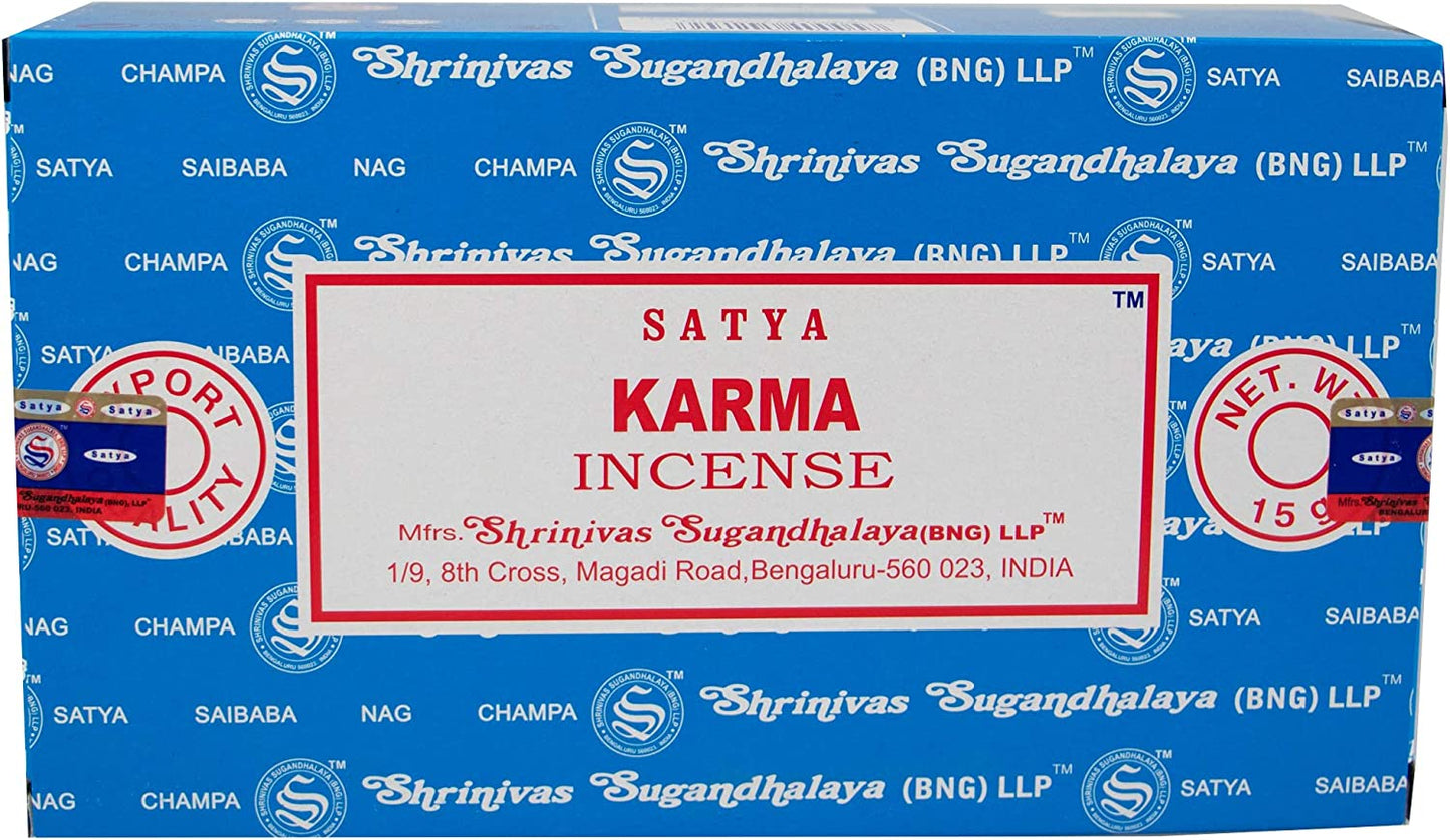 PACK OF 12 SATYA KARMA INCENSE STICKS 15G. SATYAKARMA \\\KD25021