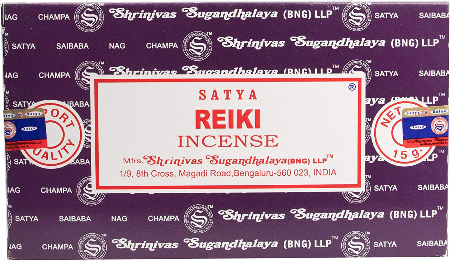 PACK OF 12 SATYA REIKI INCENSE STICKS 15G. SATYAMUSK \\\KD25023