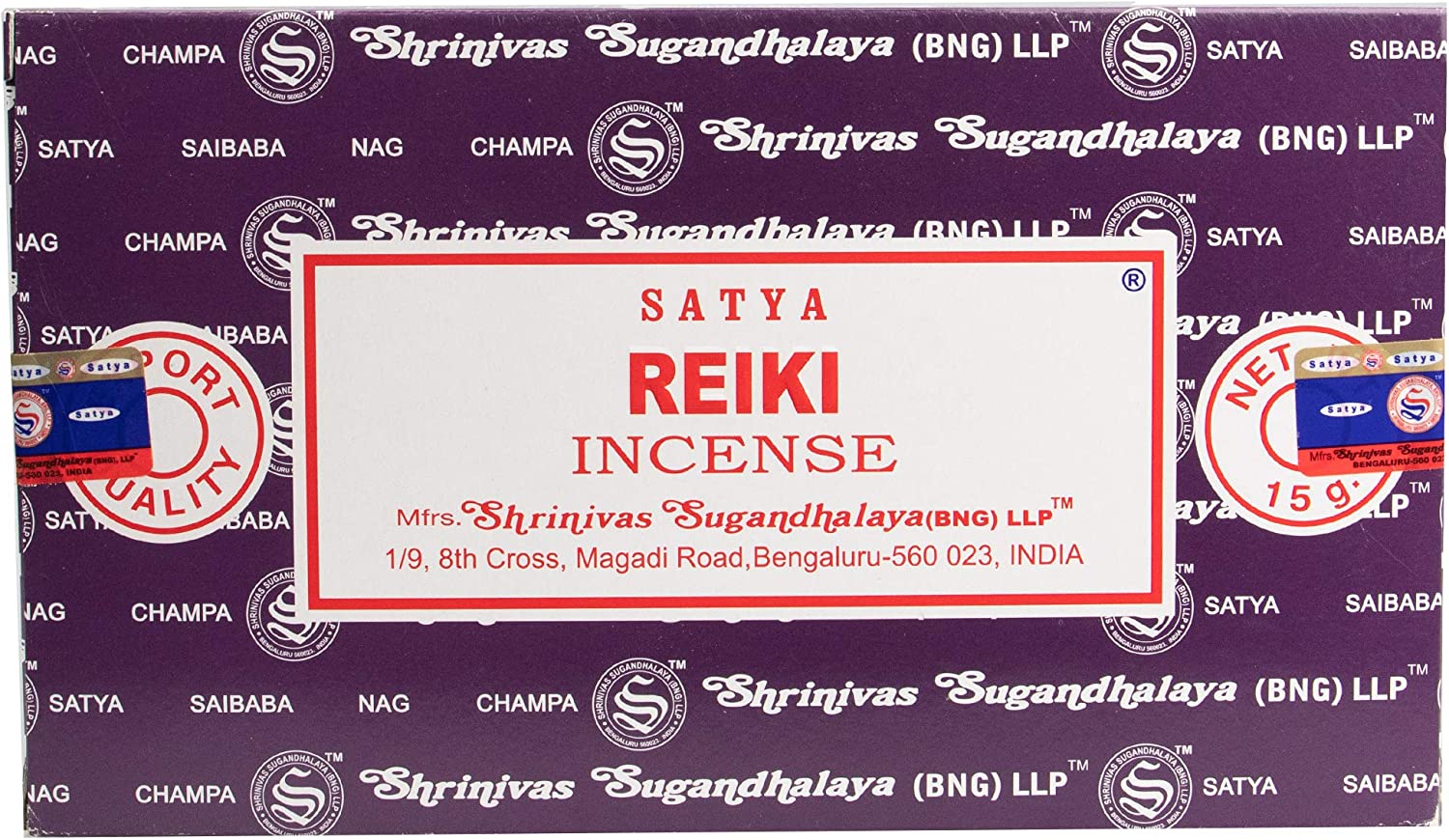 PACK OF 12 SATYA REIKI INCENSE STICKS 15G. SATYAMUSK \\\KD25023