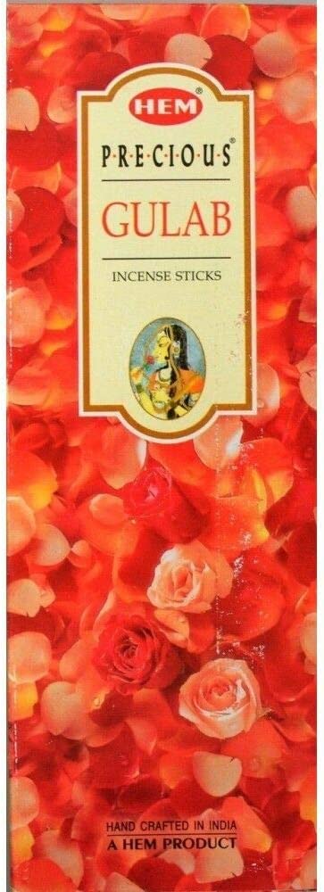 PACK OF 6 HEM PRECIOUS ROSE INCENSE STICKS 20/PK. HEMROSE \\\KD25027