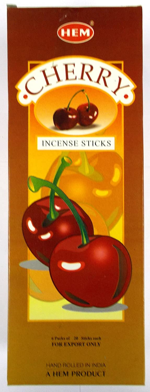PACK OF 6 HEM CHERRY INCENSE STICKS 20/PK. HEMCHERRY \\\KD25031