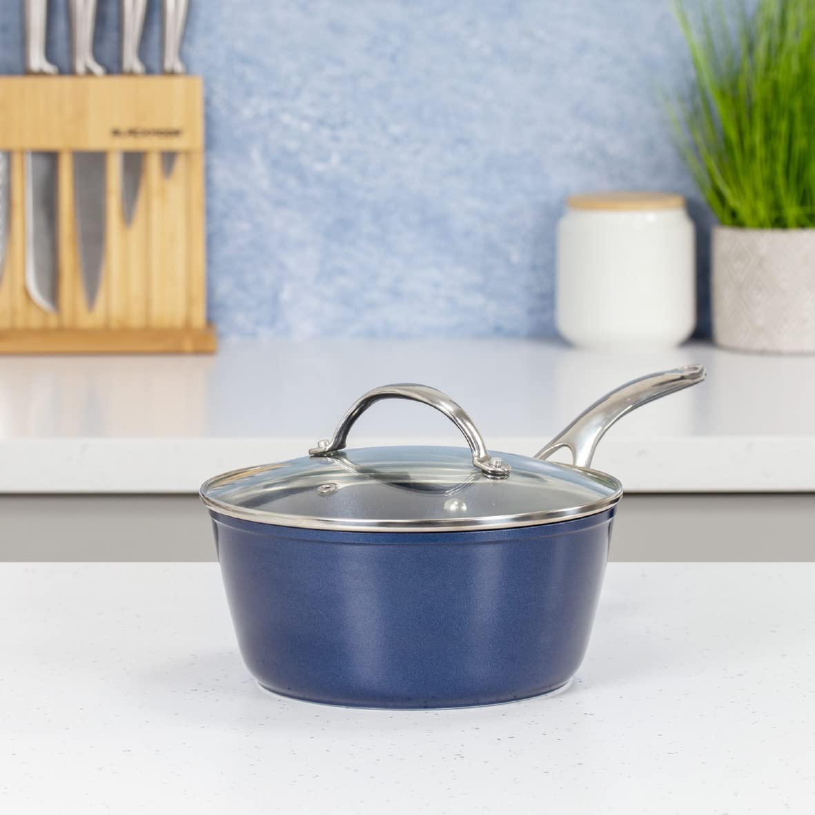 BLACKMOOR BLUE PRO 5 SAUCEPAN WITH LID 20CM. BML67469 \\\KD25050
