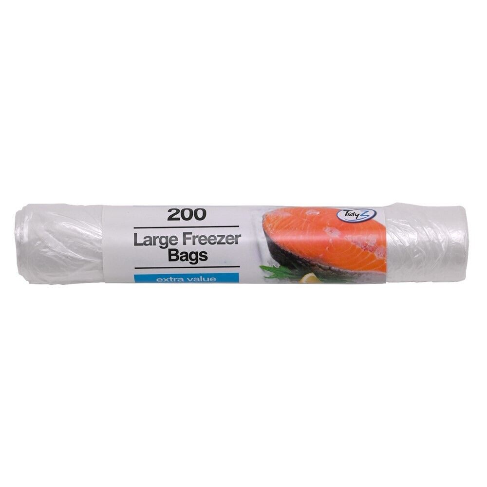 TIDYZ LARGE CLEAR FREEZER BAG 22CM X 22CM 200/PK \\\KD25056