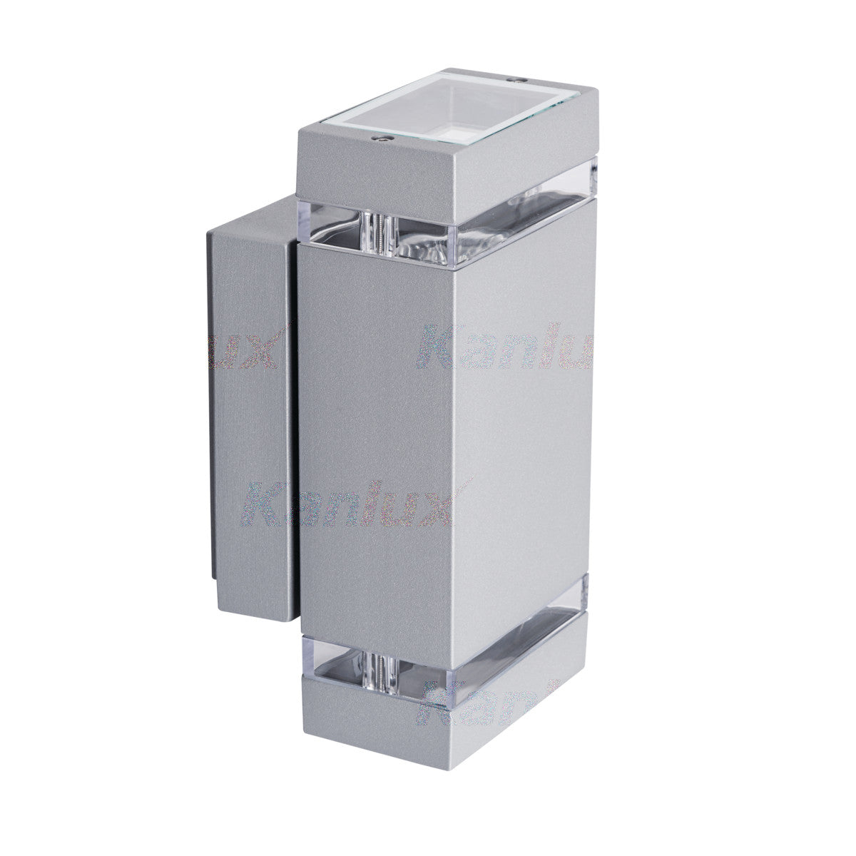 KANLUX SQUARE IP44 MAX 35W GU10 OUTDOOR UP / DOWN WALL LIGHT - GREY. K22442 \\\KD25103
