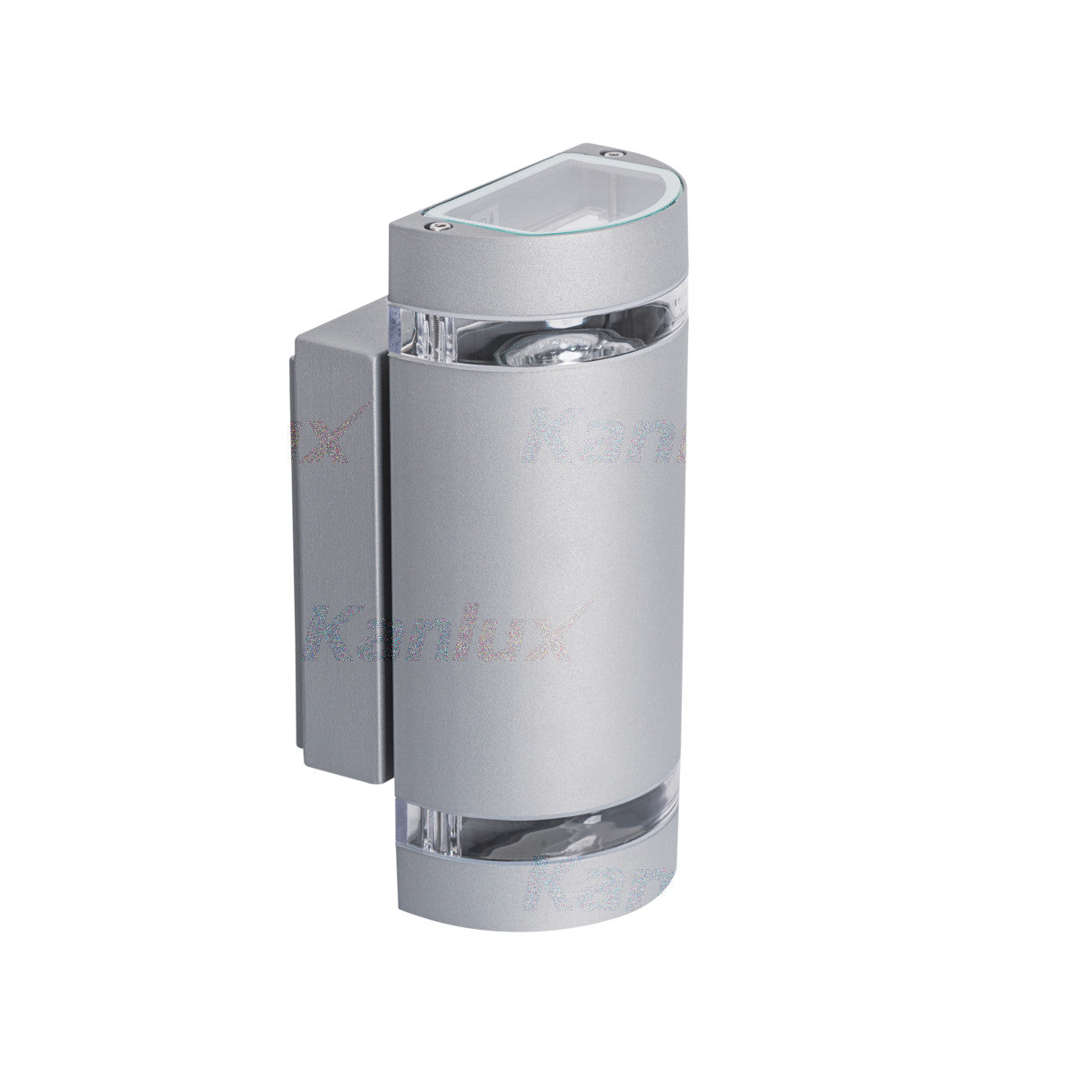KANLUX ROUND IP44 MAX 35W GU10 OUTDOOR UP / DOWN WALL LIGHT - GREY. K22443 \\\KD25104