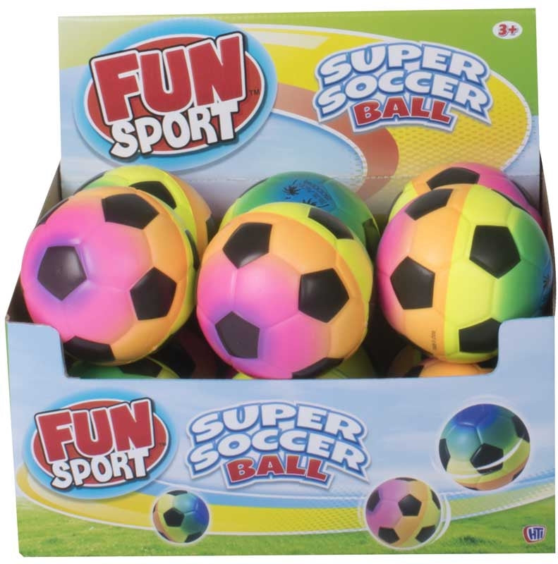 FUN SPORT RAINBOW SOFT FOOTBALL / SOCCER BALL 4 INCH. 1374132 \\\KD25144