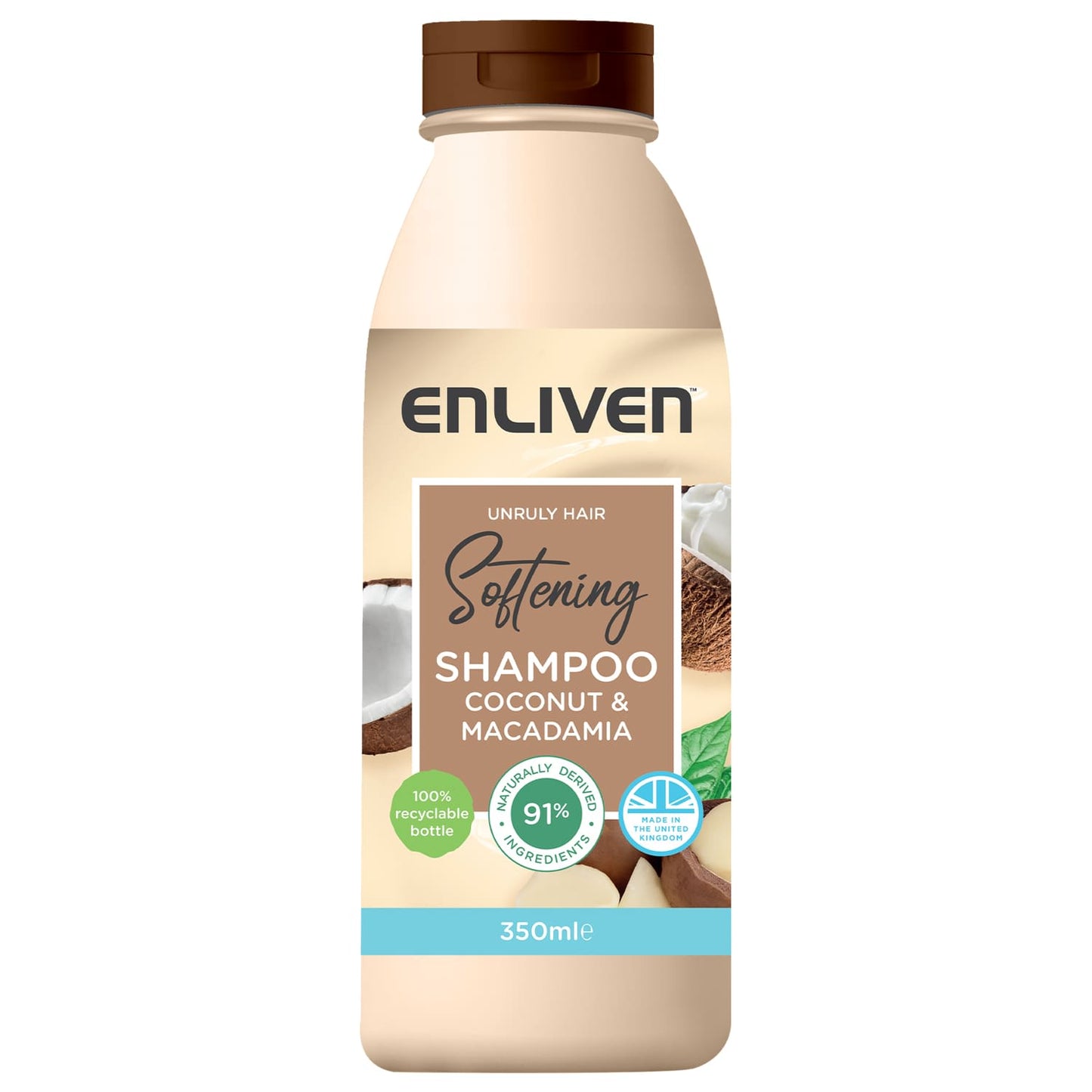 ENLIVEN COCONUT & MACADAMIA SOFTENING HAIR SHAMPOO 350ML. C005738 \\\KD25184