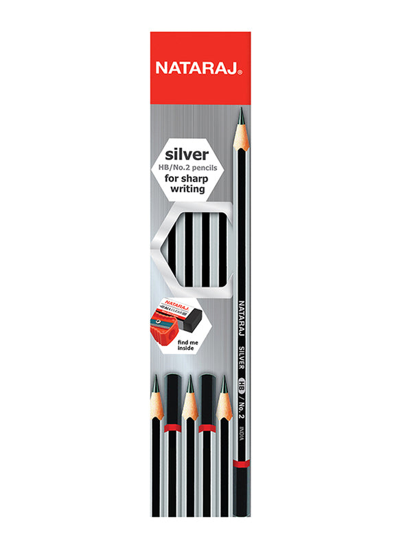NATRAJ SILVER HB PENCILS 12/PK. 201050009 1K75-S01P \\\KD25196
