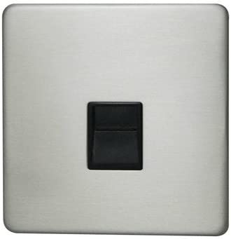 STATUS CHROME SINGLE TELEPHONE MASTER SOCKET. STSSSX10 \\\KD25206