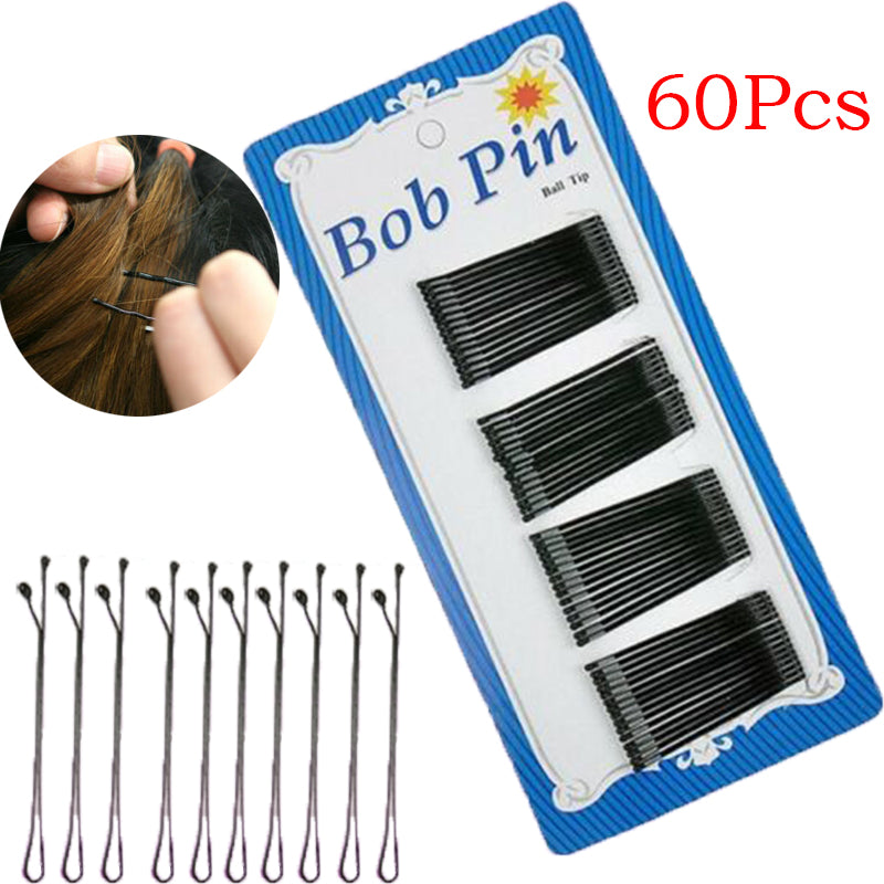 BLACK HAIR GRIP PINS / BOB PIN 60/PK. JL0520 1232386 \\\KD25231