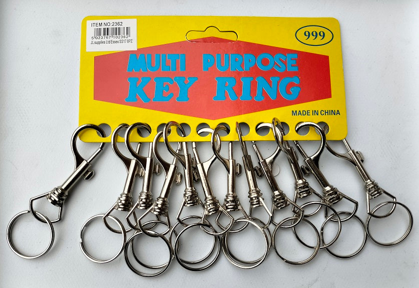 HIPSTER BELT CLIP KEY RING 12/PK. JL2362 \\\KD25236