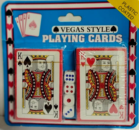 2 PLAYING CARDS AND 4 POKER DICE. JL2046 \\\KD25248