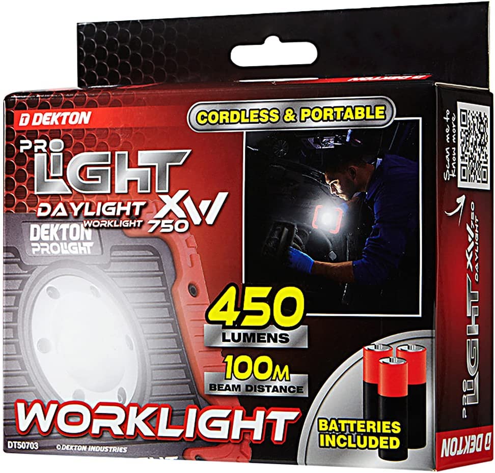 DEKTON PRO BATTERY OPERATED 450 LUMENS WORK LIGHT / FLOOD LIGHT. DT50703 \\\KD25274