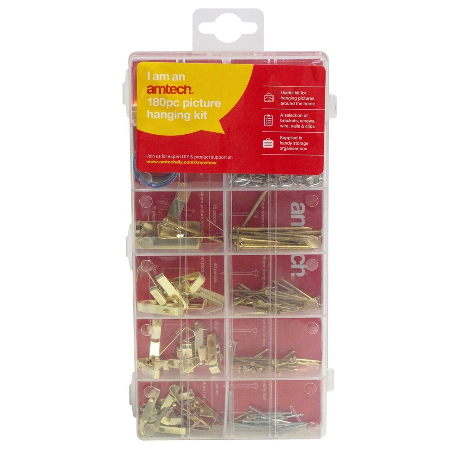 AMTECH PICTURE HANGING KIT 180PCS. AMS5162 \\\KD25316