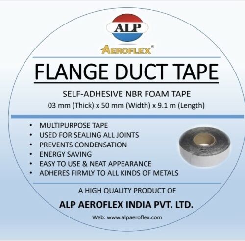 ALP FLANGE DUCT TAPE / SELF ADHESIVE NBR FOAM TAPE 50MM X 3MM X 9.1M \\\KD25354