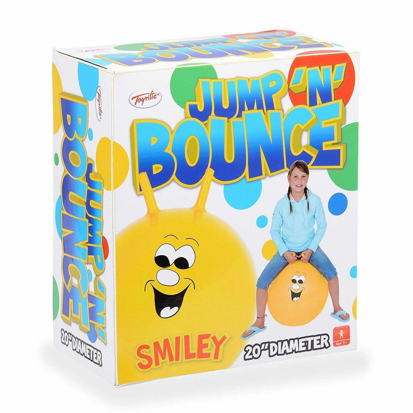 TOYRIFIC JUMP N BOUNCE SMILY SPACE HOPPER 50CM. B223 \\\KD25366