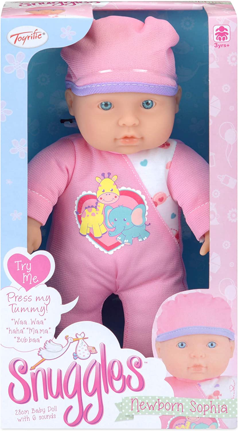 TOYRIFIC SNUGGLES NEW BORN SOPHIA BABY DOLL 28CM. TY6077 \\\KD25374