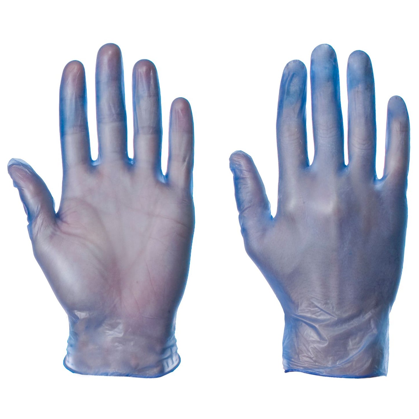 SUPERTOUCH POWDER FREE BLUE VINYL GLOVES 100/PK - LARGE. ST11213 \\\KD25414