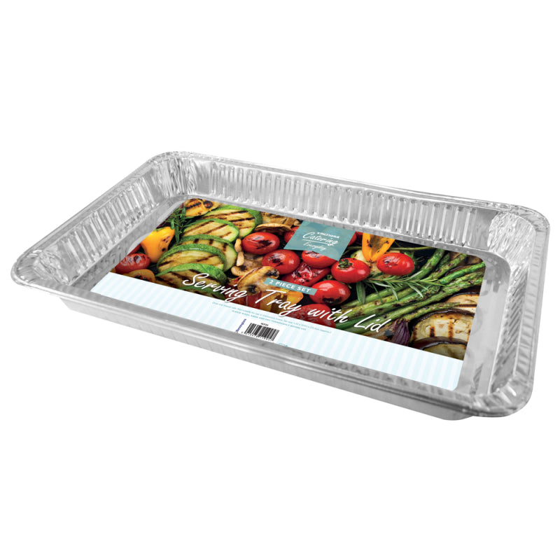 KINGFISHER FOIL SERVING TRAY WITH LIDS 33CM X 53CM X 5.5CM \\\KD25417
