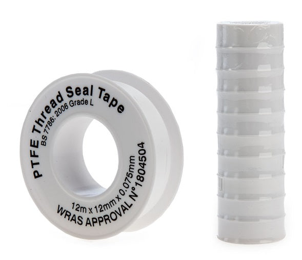 10 X ULTRATAPE PTFE TAPE WHITE 12MM X 12M. 08001212ST10 \\\KD25418